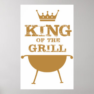 Poster King Of The Grill, Gold
