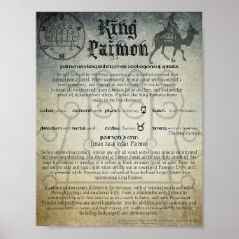 Poster King Paimon Goetia Demonic