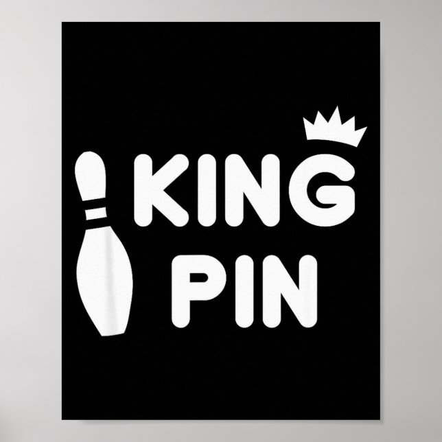 Poster King Pin Boliche Casais Engraçados e Fofos Liga de (Frente)