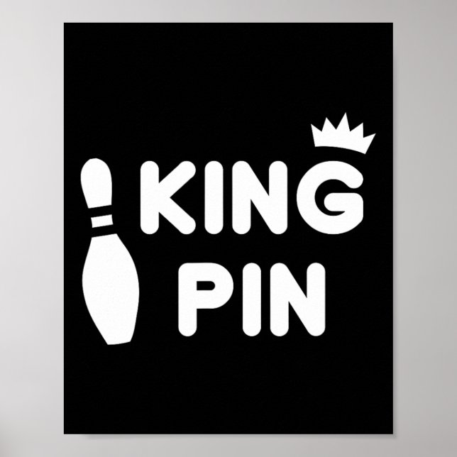 Poster King Pin Boliche Engraçado Casais Cuecas Liga de B (Frente)