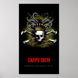 Póster King Squid Skull Carpe Diem
