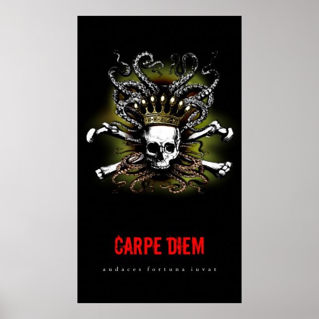 Póster King Squid Skull Carpe Diem (Frente)