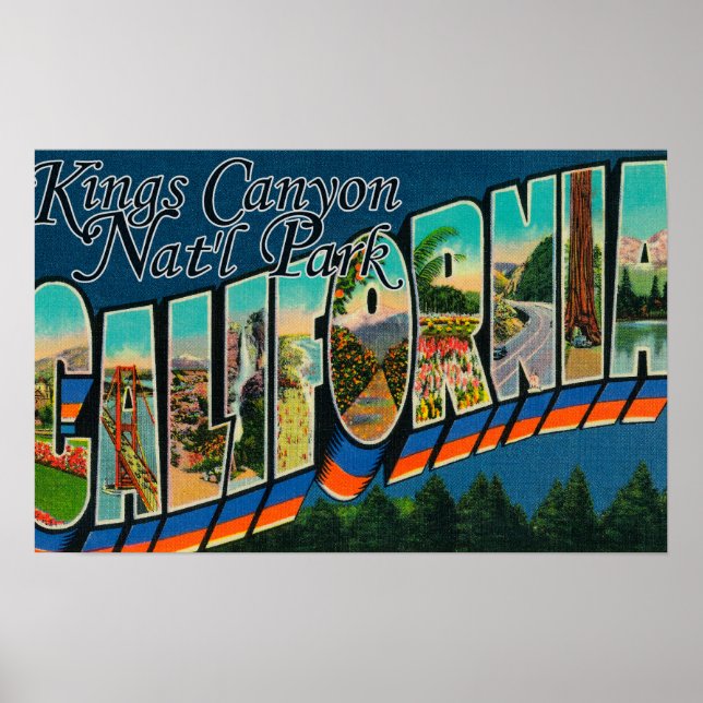 Poster Kings Canyon Nat'l Park, CA - Cena Grande (Frente)