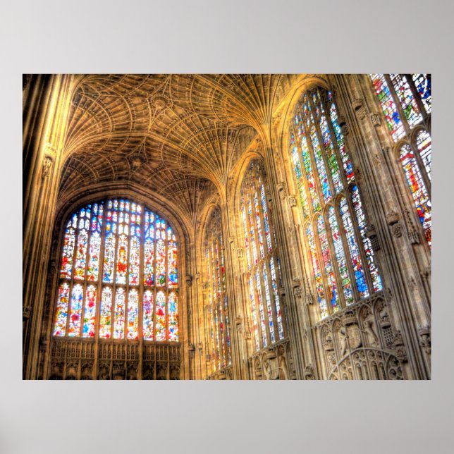 Poster King's College Chapel ~ Cambridge, Inglaterra (Frente)