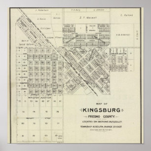 Póster Kingsburg, Califórnia