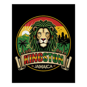 Póster Kingston Jamaica Ilha Caribe