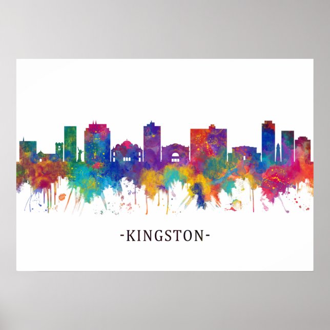 Poster Kingston Jamaica Skyline (Frente)