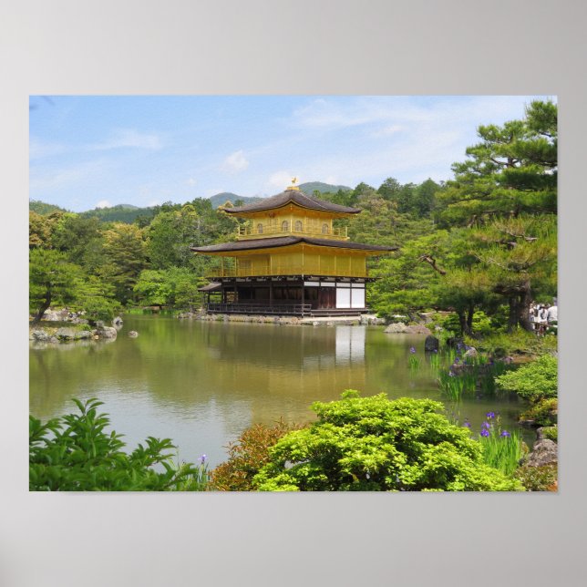 Poster Kinkaku-ji, o Templo do Pavilhão do Ouro, Quioto (Frente)