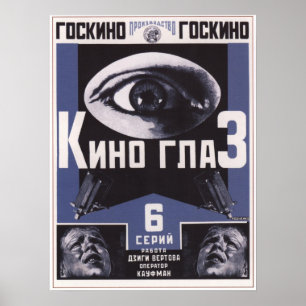 Póster Kino Eye by Dziga Vertov USSR Movie 1924