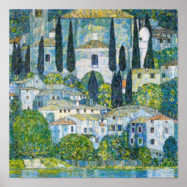 Poster Kirche em Cassone por Gustav Klimt (Frente)