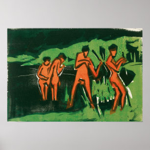 Poster Kirchner - Bathers