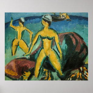 Poster Kirchner - Bathing 1912