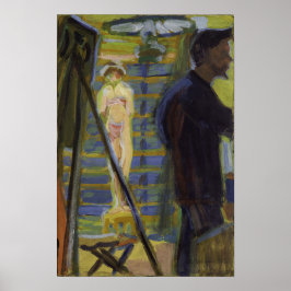 Poster Kirchner - Erich Heckel e Modelo no Estúdio 1…