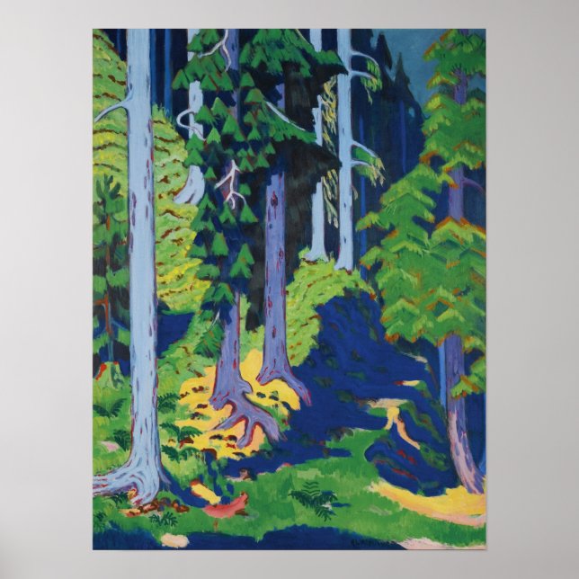 Poster Kirchner - Interior da Floresta (Frente)