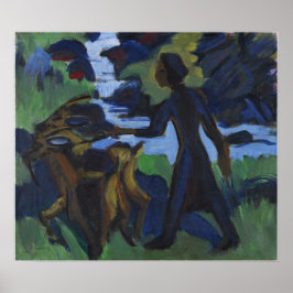 Poster Kirchner - Mulher Com Cabra 1938