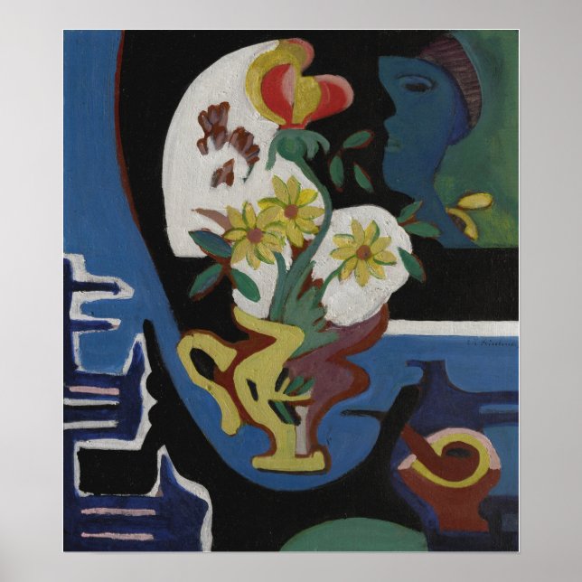 Poster Kirchner - Natureza-Morta Com Flores (Frente)