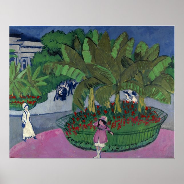Poster Kirchner - O Boskett Albertplatz em Dresden (Frente)