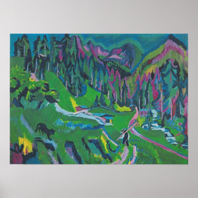 Poster Kirchner - Paisagem Sertigtal (Frente)