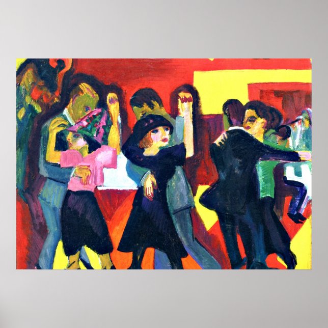 Poster Kirchner - Tango Tea; pintura de Ernst Kirchner (Frente)