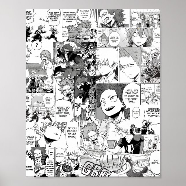 Poster Kiribaku Manga Collage (Frente)
