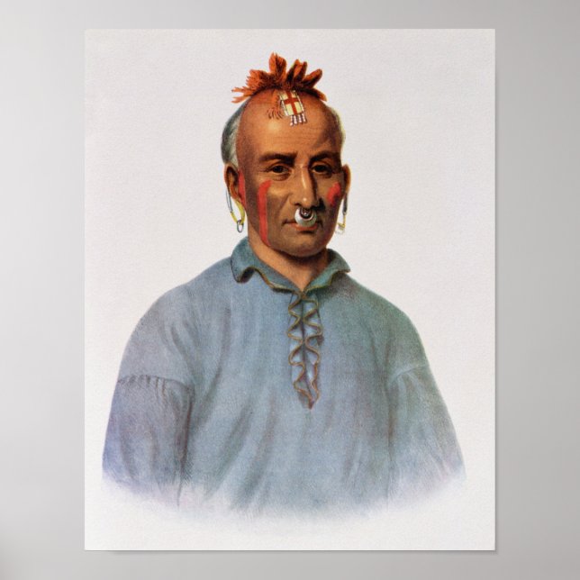Póster Kish-Kal-Wa, um Chefe Shawnee (Frente)