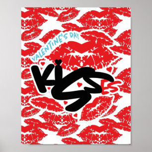Poster KISSES/COR DE LABIOS BESO DO SAN VALENTIN Day