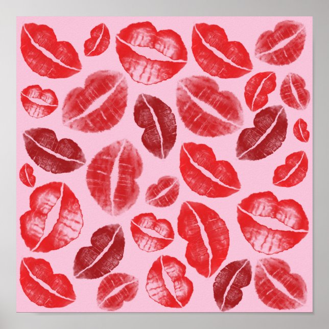 Póster Kisses Lipstick (Frente)