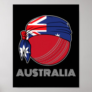 Poster Kit de críquete da Austrália Fã internacional aust
