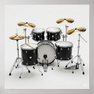 Poster Kit de tambor polido