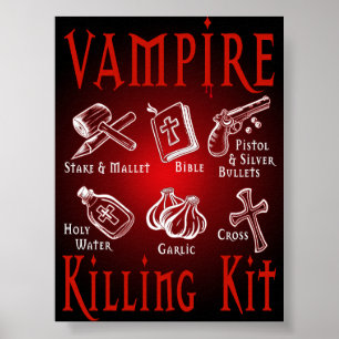 Poster Kit Engraçado de Morte de Vampiro