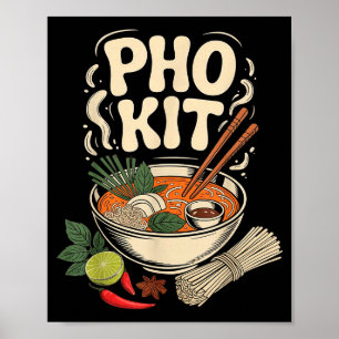 Poster Kit Pho Sopa de Macarrão Vietnamita Ervas Lima Chi