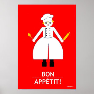 Póster Kitchen Martzkin "Bon Appétit!" Pôster