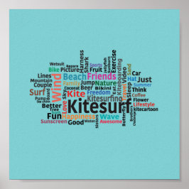 Poster Kiteboard/kitesurfing- Kitesurf design