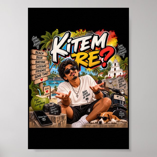 Poster Kitem Re? – Estado de Espírito de Goa (Frente)