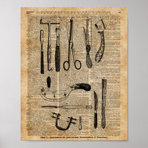 Póster Kits Antigos de Necropsia,Apocalipse Zombie,Arte V