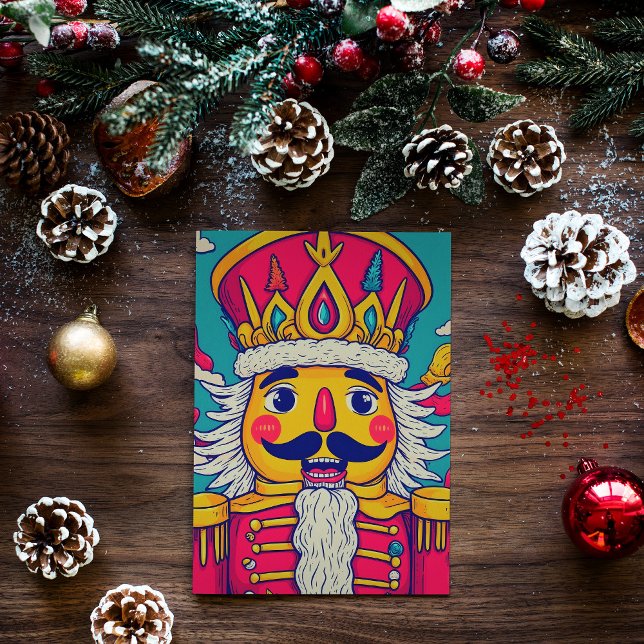 Poster Kitschy Wall Art Nutcracker Art Art (Kitschy Christmas nutcracker wall art poster.)