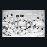 Poster Kittens Pillow Fight, Louis Wain<br><div class="desc">Louis Wain (5 August 1860 – 4 July 1939) was an English artiste known for his drawings, which consistently featured anthropomorphized large-eyed cats and kittens. In his later years he may have suffered from schizophrenia (although this claim is disputed), which, according to some psychiatrists, can be seen in his works. Quote:Wikipedia</div>