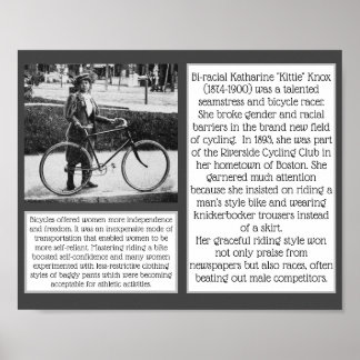 Poster Kittie Knox Bi-racial Ciclista Feminista
