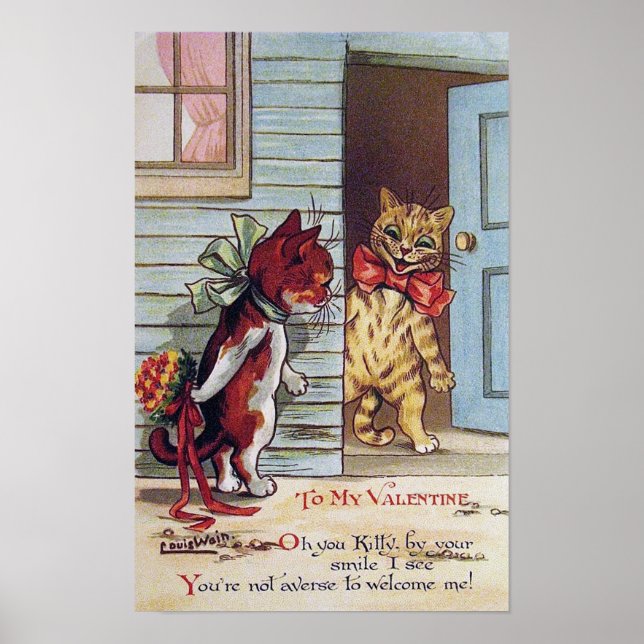 Poster Kitty Valentine, Louis Wain (Frente)