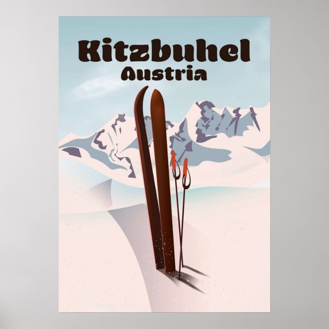 Poster kitzbuhel - esqui austríaco (Frente)