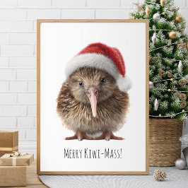 Poster Kiwi de Natal bonito, personalizado