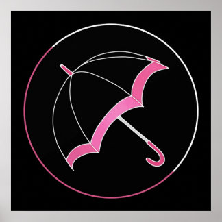 Poster Klaus Hargreeves Pink Guarda-chuva Negro