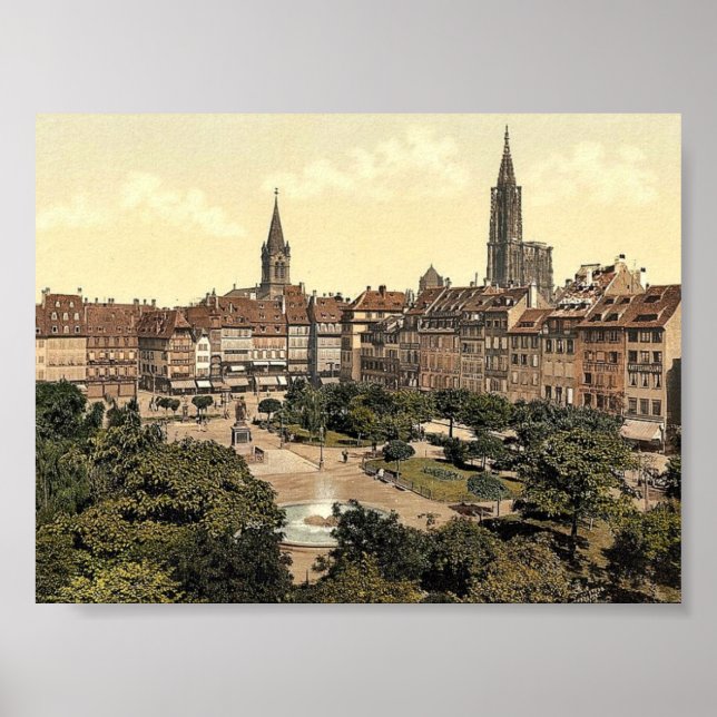 Póster Kleber Place, Strassburg, Alsace Lorraine, Alemanh (Frente)