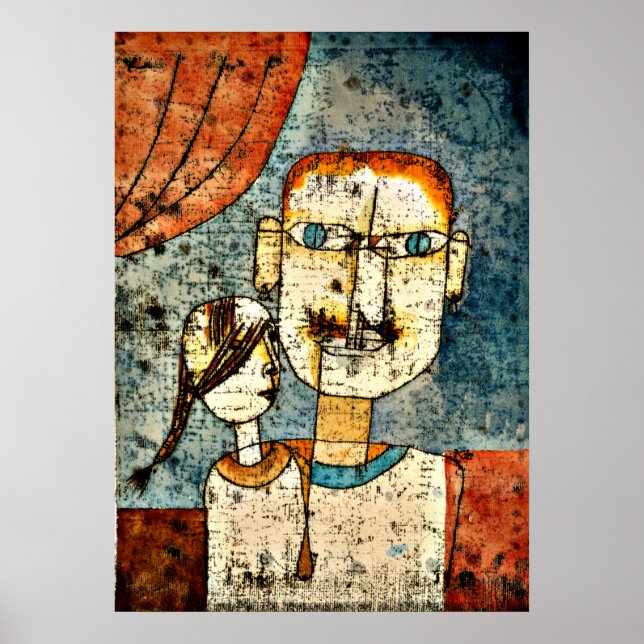Póster Klee - Adão e Pequena Eva (Frente)