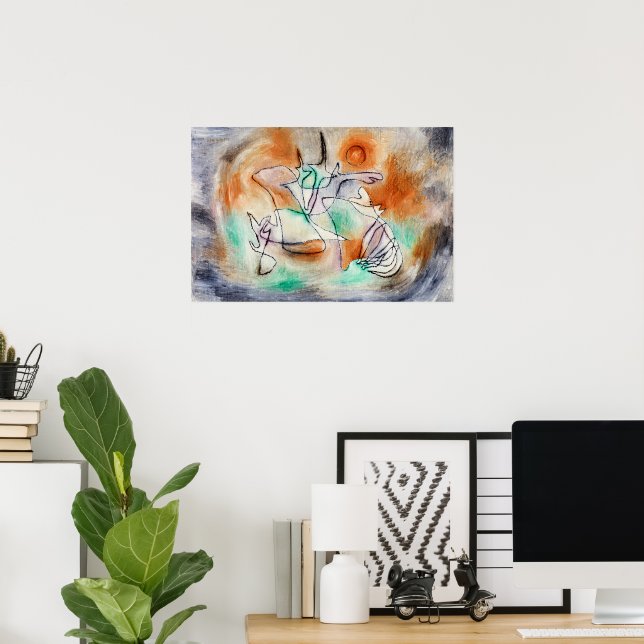 Poster Klee - Cão Uivando (Escritório em casa)