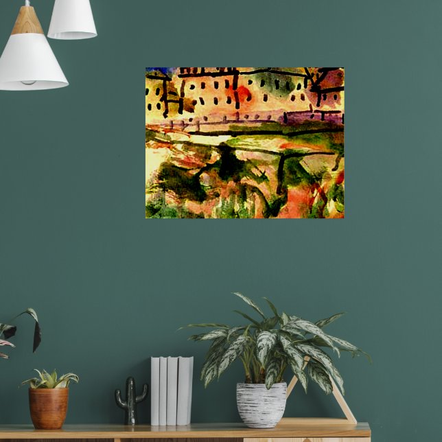 Poster Klee - Casas perto da fossa Gravel, (Sala de Estar 1)