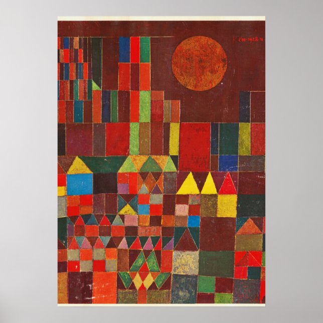 Poster Klee - Castelo e Sol (Frente)