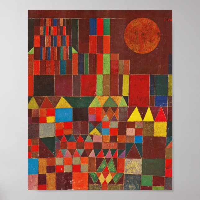 Poster Klee - Castelo e Sol (Frente)