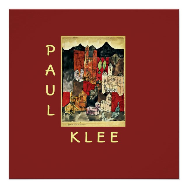Póster Klee - Cidade das Igrejas (Frente)