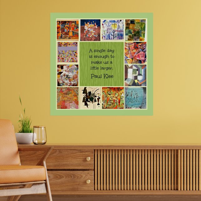 Poster Klee - Colagem Colorida (Sala de Estar 2)